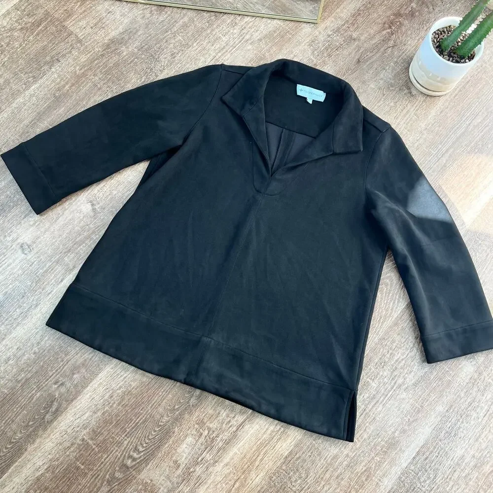 Tuckernuck Black Suede Margot Top